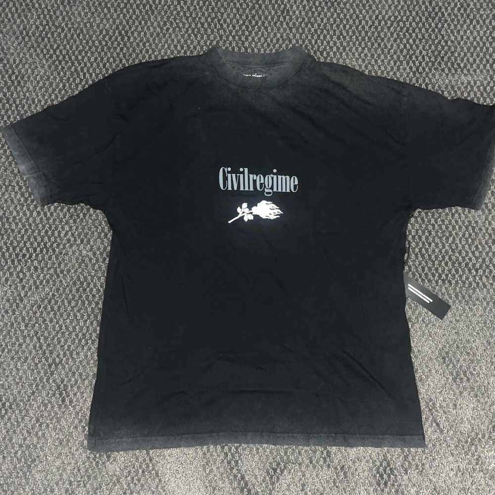 Civil Regime Roses from Concrete Tee Graphic T-Shirt Black